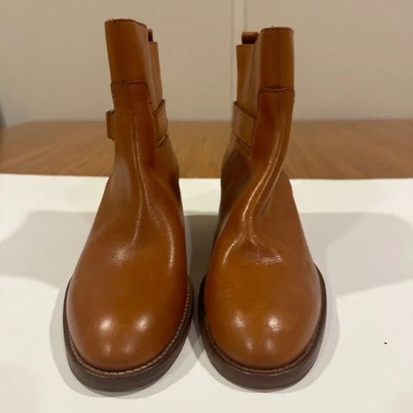 J. CREW Tan Leather Ankle Booties - Picture 2 of 7